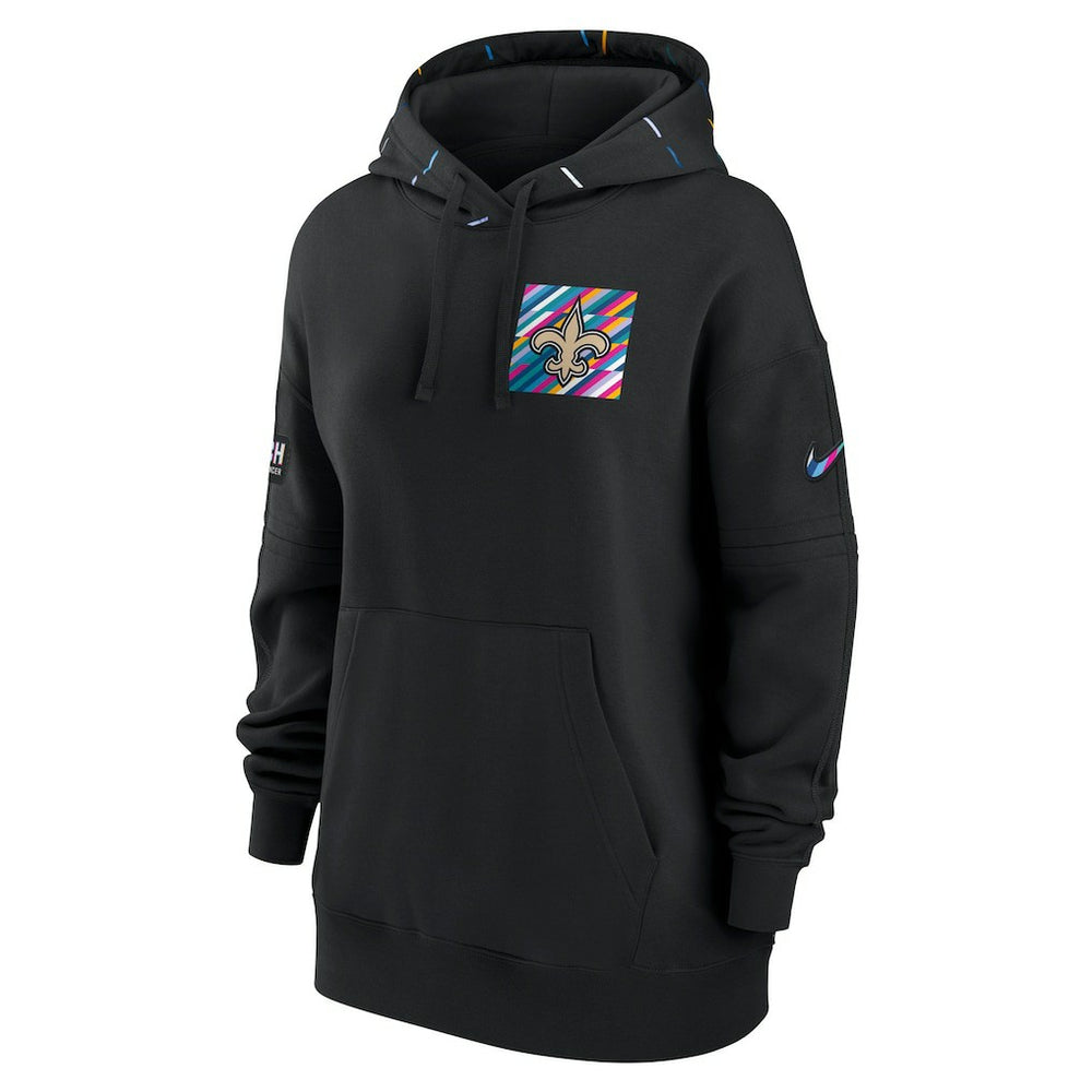 New Orleans Saints Women's 2023 NFL Crucial Catch Club Pullover Hoodie - Black outlet