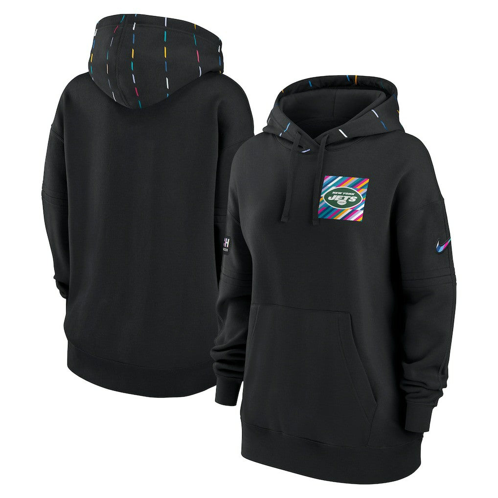 New York Jets Women's 2023 NFL Crucial Catch Club Pullover Hoodie - Black online