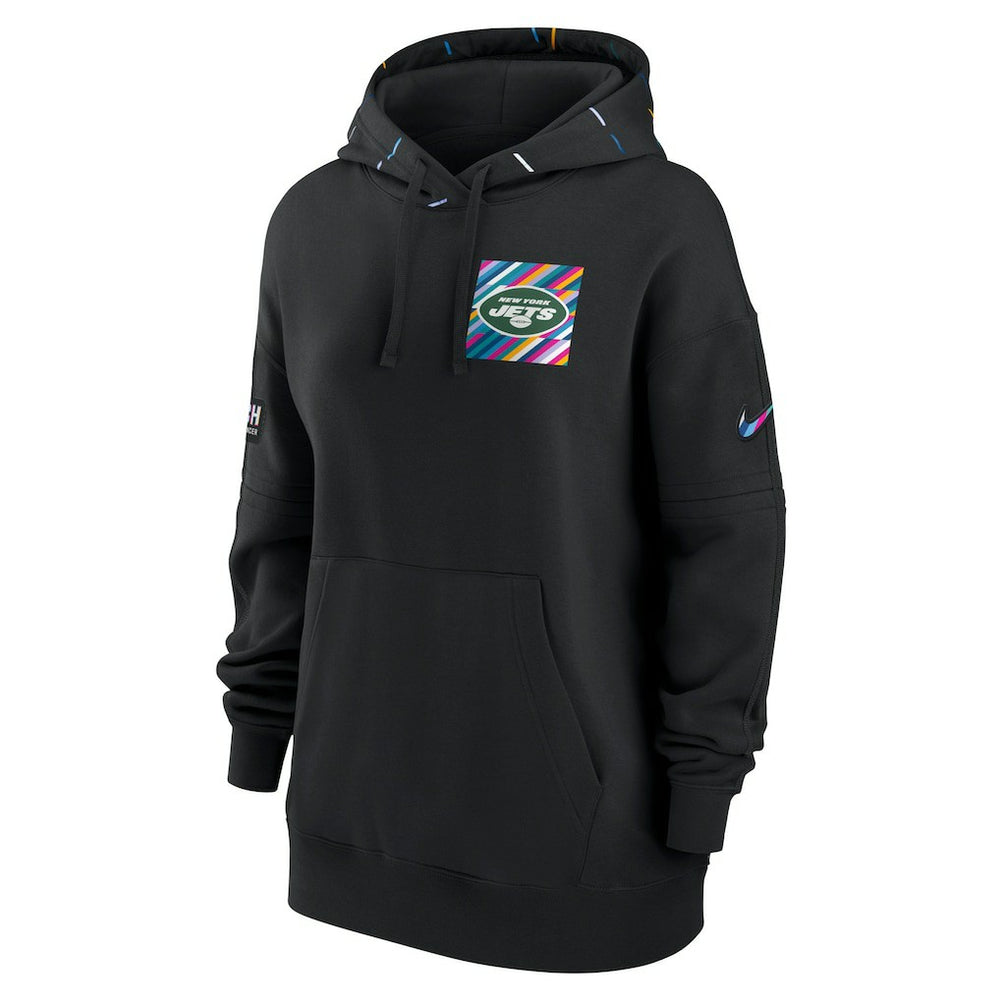 New York Jets Women's 2023 NFL Crucial Catch Club Pullover Hoodie - Black online