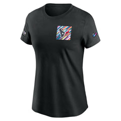 Houston Texans Women's Crucial Catch Sideline Tri-Blend T-Shirt - Black on sale