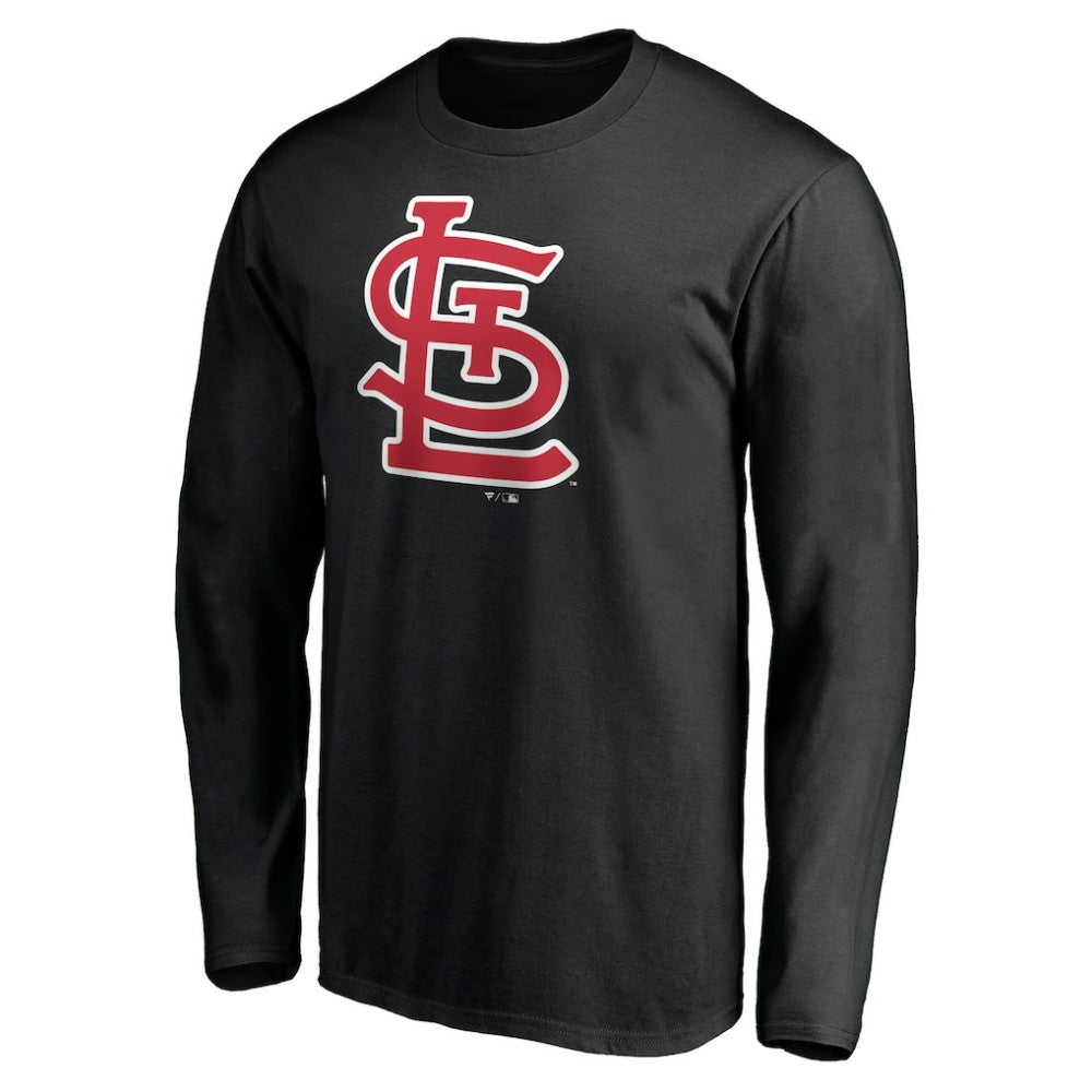 St. Louis Cardinals Official Team Logo Long Sleeve T-Shirt Black