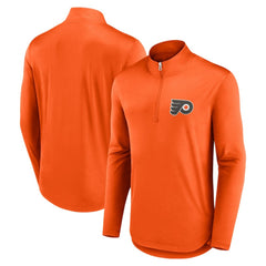 Philadelphia Flyers Fanatics Mock Neck Quarter-Zip Top - Orange Tops