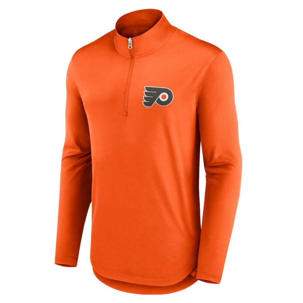 Philadelphia Flyers Fanatics Mock Neck Quarter-Zip Top - Orange Tops