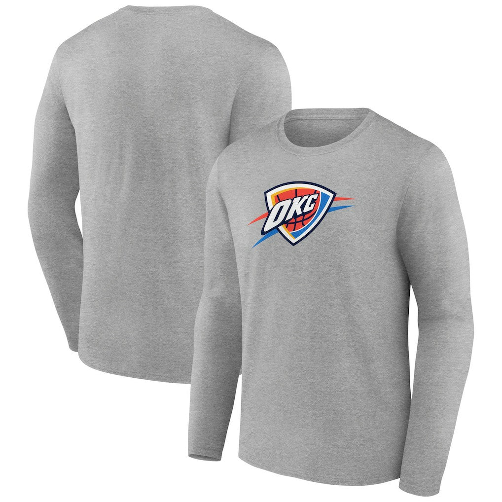 Oklahoma City Thunder Primary Team Logo Long Sleeve T-Shirt - Gray sale