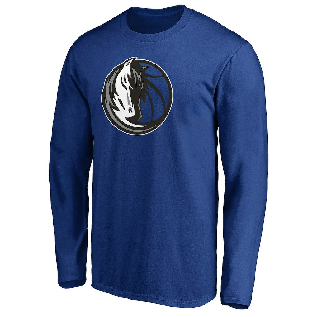 Dallas Mavericks Primary Team Logo Long Sleeve T-Shirt sale - Blue online