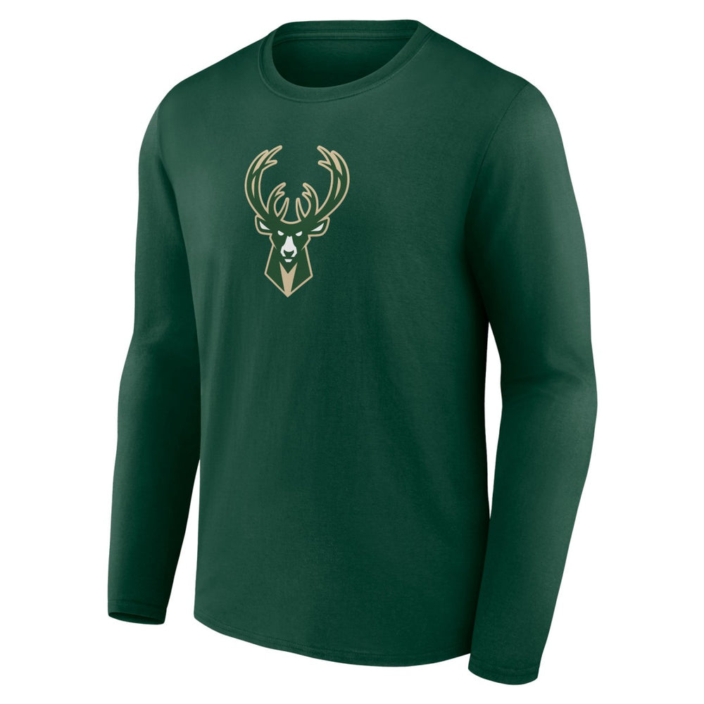 Milwaukee Bucks Primary Team Logo Long Sleeve T-Shirt - Hunter Green online