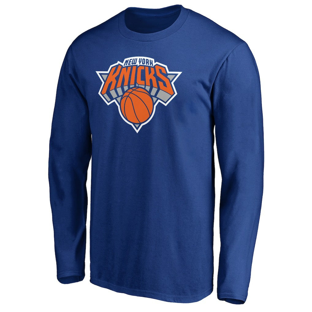 New York Knicks Primary Team Logo Long Sleeve T-Shirt - Blue discount