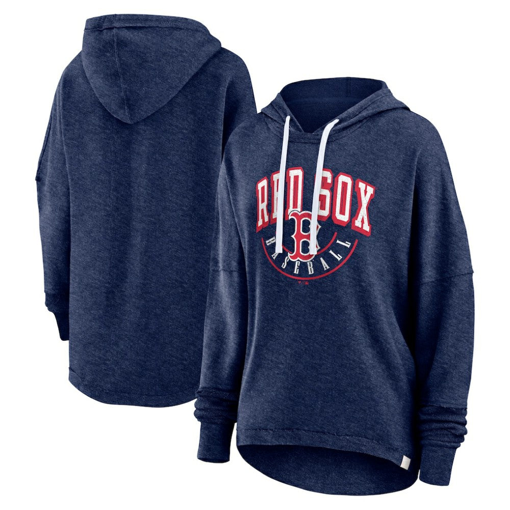 Boston Red Sox Women's Luxe Pullover Hoodie Heather Navy
