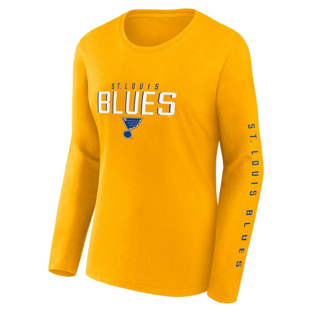 St. Louis Blues Fanatics Women's Long and Short Sleeve Two-Pack T-Shirt Set - Blue T-shirts
