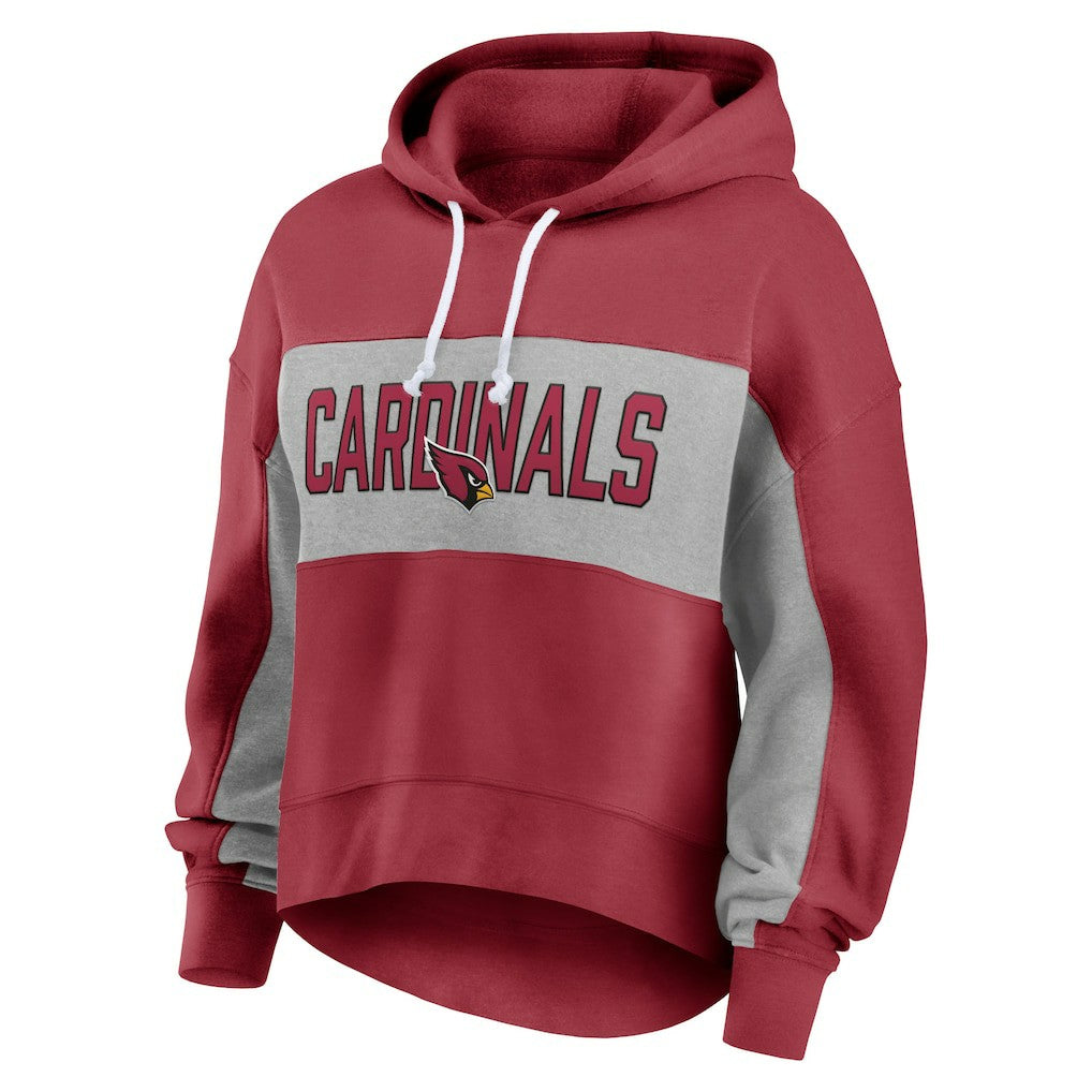 Arizona Cardinals Women's Filled Stat Sheet Lighweight Modest Crop Hoodie - Cardinal discount