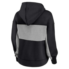 New Orleans Saints Women's Filled Stat Sheet Lighweight Modest Crop Hoodie - Black sale