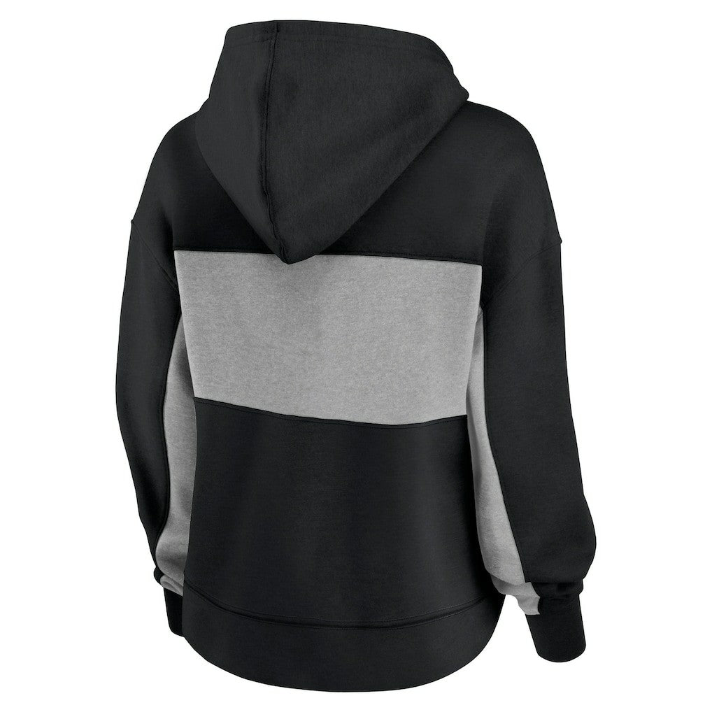 Carolina Panthers Women's Filled Stat Sheet Lighweight Modest Crop Hoodie - Black discount