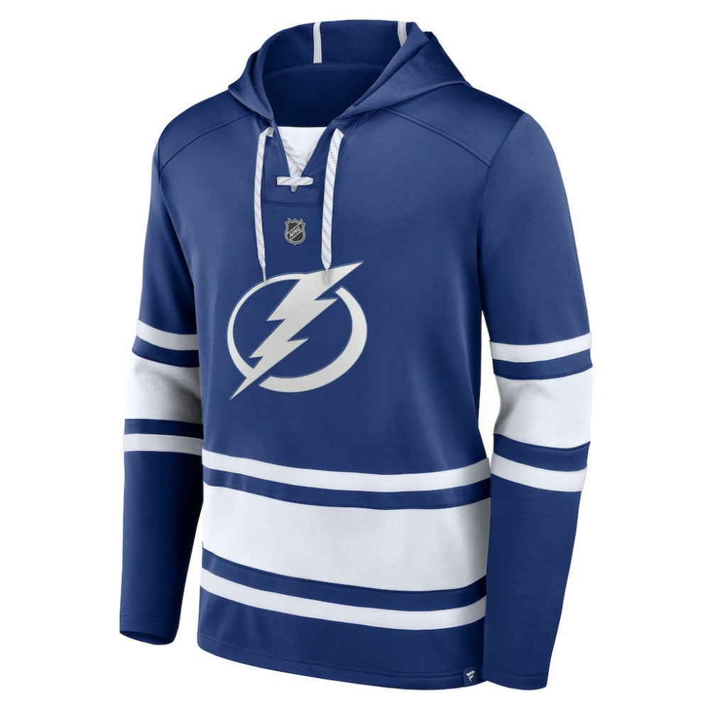 Nikita Kucherov Tampa Bay Lightning Fanatics Name & Number Lace-Up Pullover Hoodie - Blue Hoodies