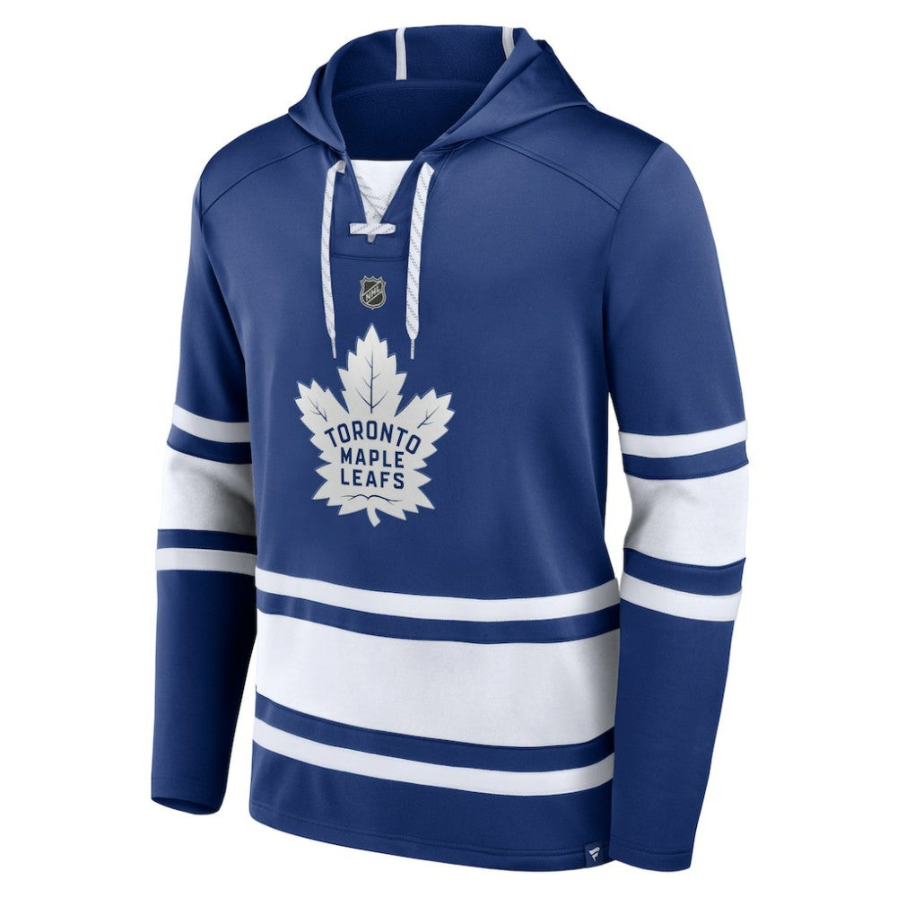 Mitch Marner Toronto Maple Leafs Fanatics Name & Number Lace-Up Pullover Hoodie - Blue Hoodies