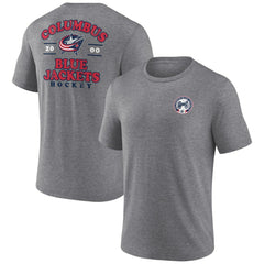 Columbus Blue Jackets Fanatics Winger Tri-Blend T-Shirt - Heather Gray T-shirts