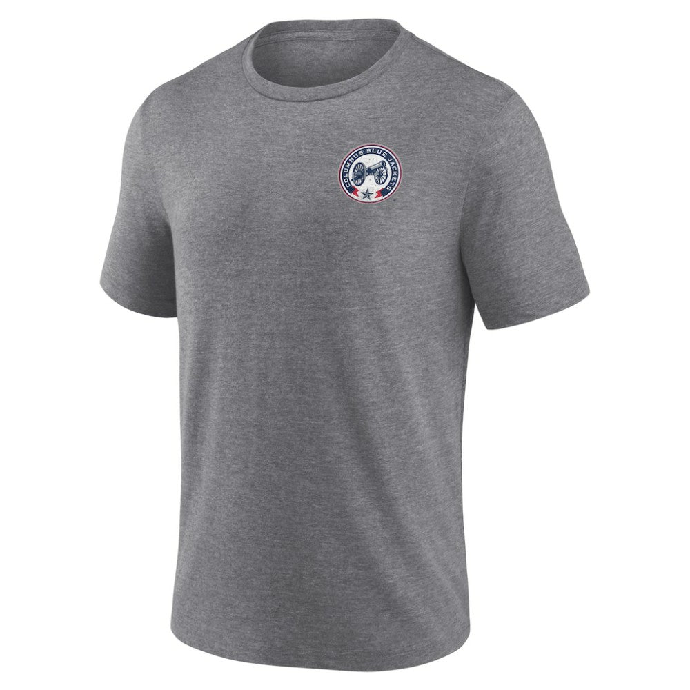 Columbus Blue Jackets Fanatics Winger Tri-Blend T-Shirt - Heather Gray T-shirts