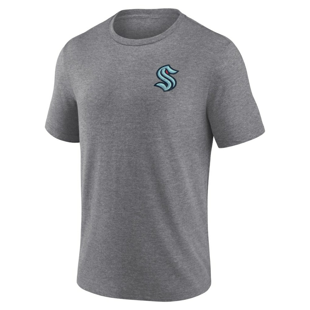 Seattle Kraken Fanatics Winger Tri-Blend T-Shirt - Heather Gray T-shirts