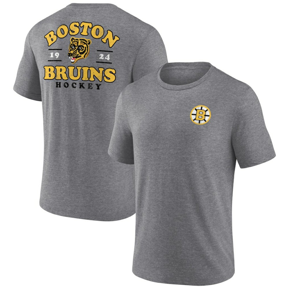 Boston Bruins Fanatics Winger Tri-Blend T-Shirt - Heather Gray T-shirts