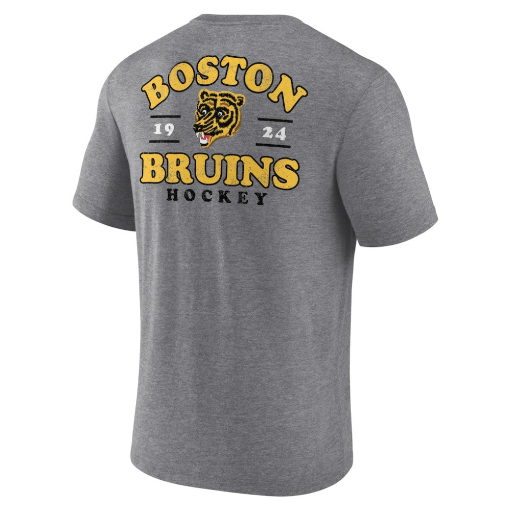 Boston Bruins Fanatics Winger Tri-Blend T-Shirt - Heather Gray T-shirts