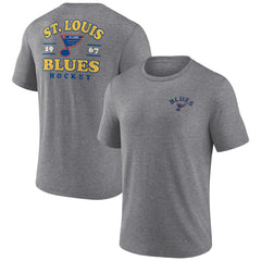 St. Louis Blues Fanatics Winger Tri-Blend T-Shirt - Heather Gray T-shirts