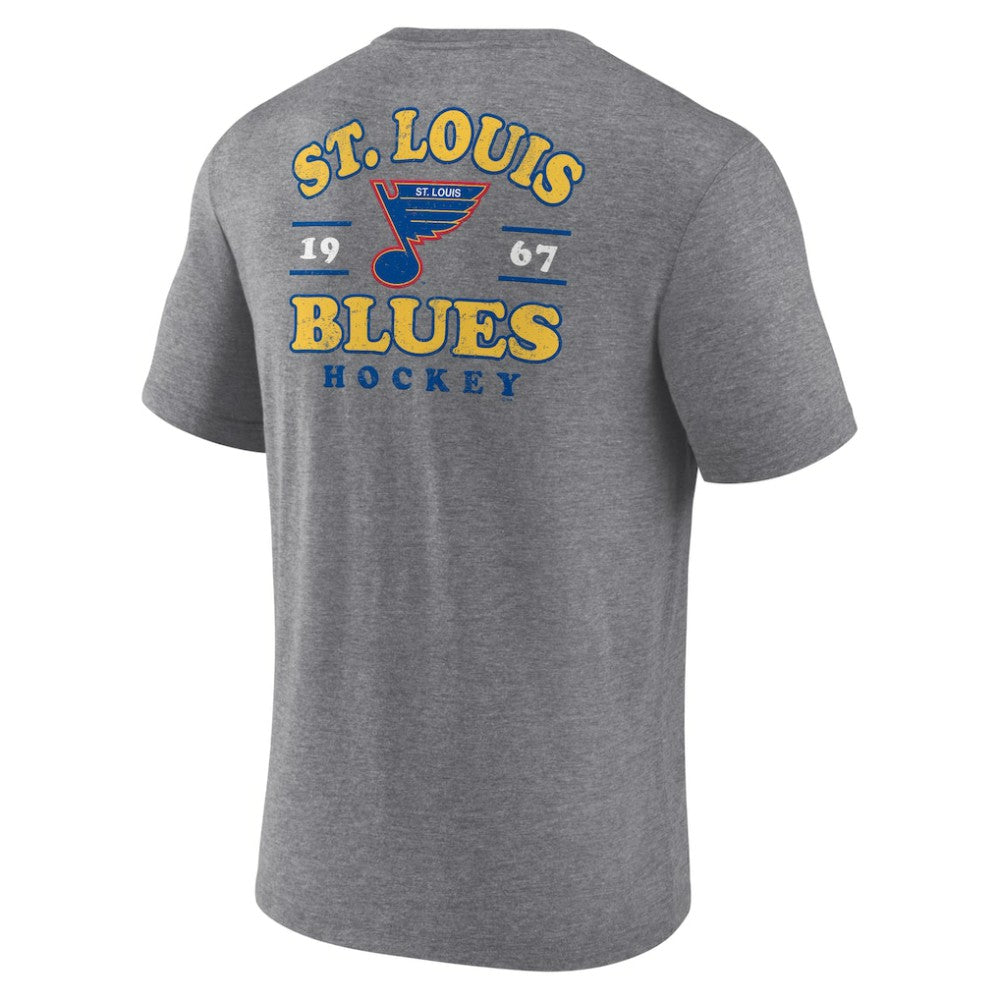 St. Louis Blues Fanatics Winger Tri-Blend T-Shirt - Heather Gray T-shirts
