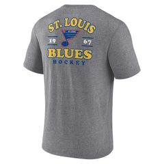 St. Louis Blues Fanatics Winger Tri-Blend T-Shirt - Heather Gray T-shirts