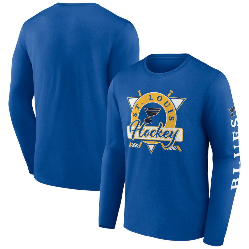 St. Louis Blues Fanatics Rinkside Long Sleeve T-Shirt - Blue T-shirts