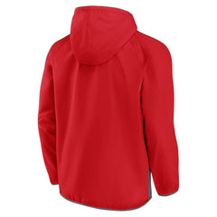 Washington Capitals Fanatics Flagrant Foul Anorak Raglan Half-Zip Hoodie Jacket - Red Hoodies
