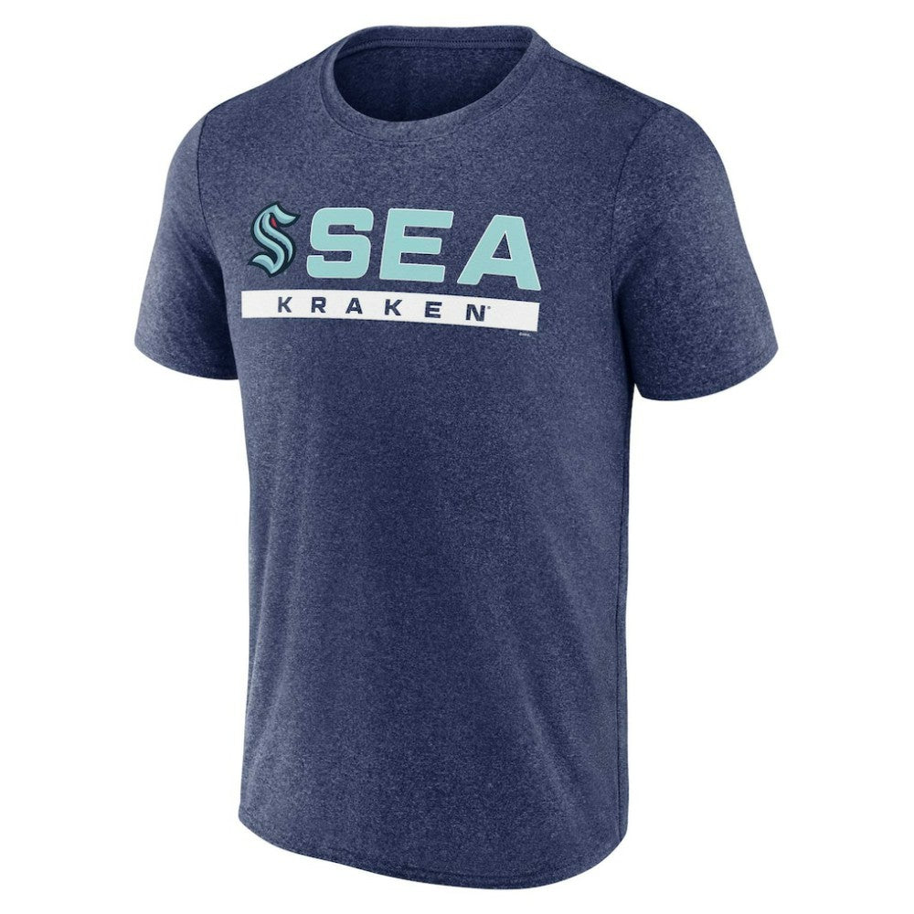 Seattle Kraken Fanatics Playmaker T-Shirt - Heather Deep Sea Blue T-shirts