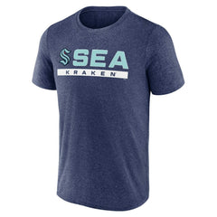Seattle Kraken Fanatics Playmaker T-Shirt - Heather Deep Sea Blue T-shirts