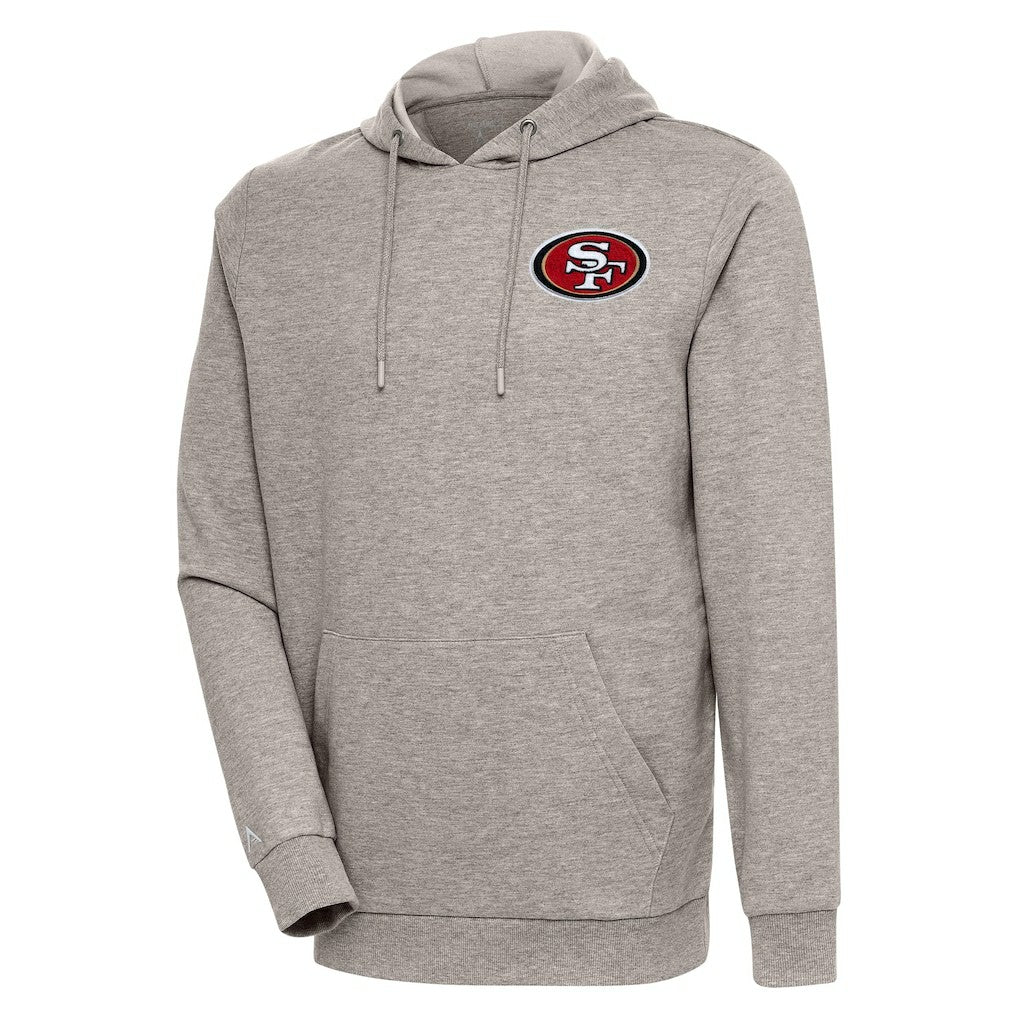 San Francisco 49ers Antigua Action Lightweight Pullover Hoodie - Oatmeal sale