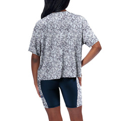 Dallas Cowboys Certo Women's Cropped Turnout T-Shirt - Navy discount