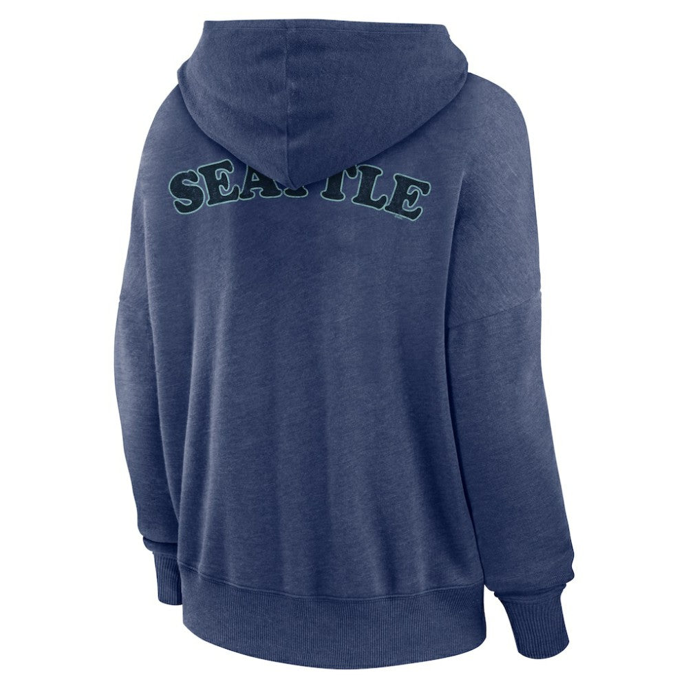 Seattle Kraken Fanatics Women's Breakout Lace-Up Pullover Hoodie - Navy Hoodies