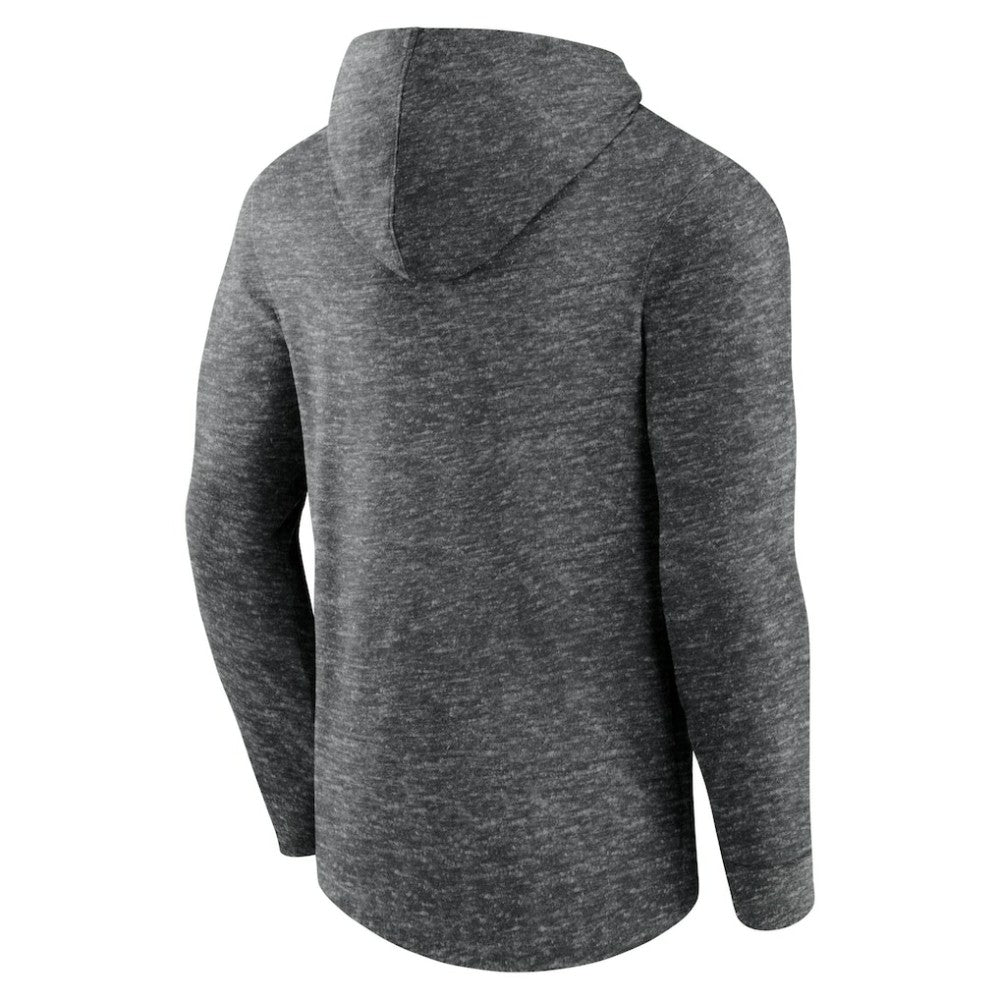 St. Louis Blues Fanatics Stacked Long Sleeve Hoodie T-Shirt - Heather Charcoal T-shirts