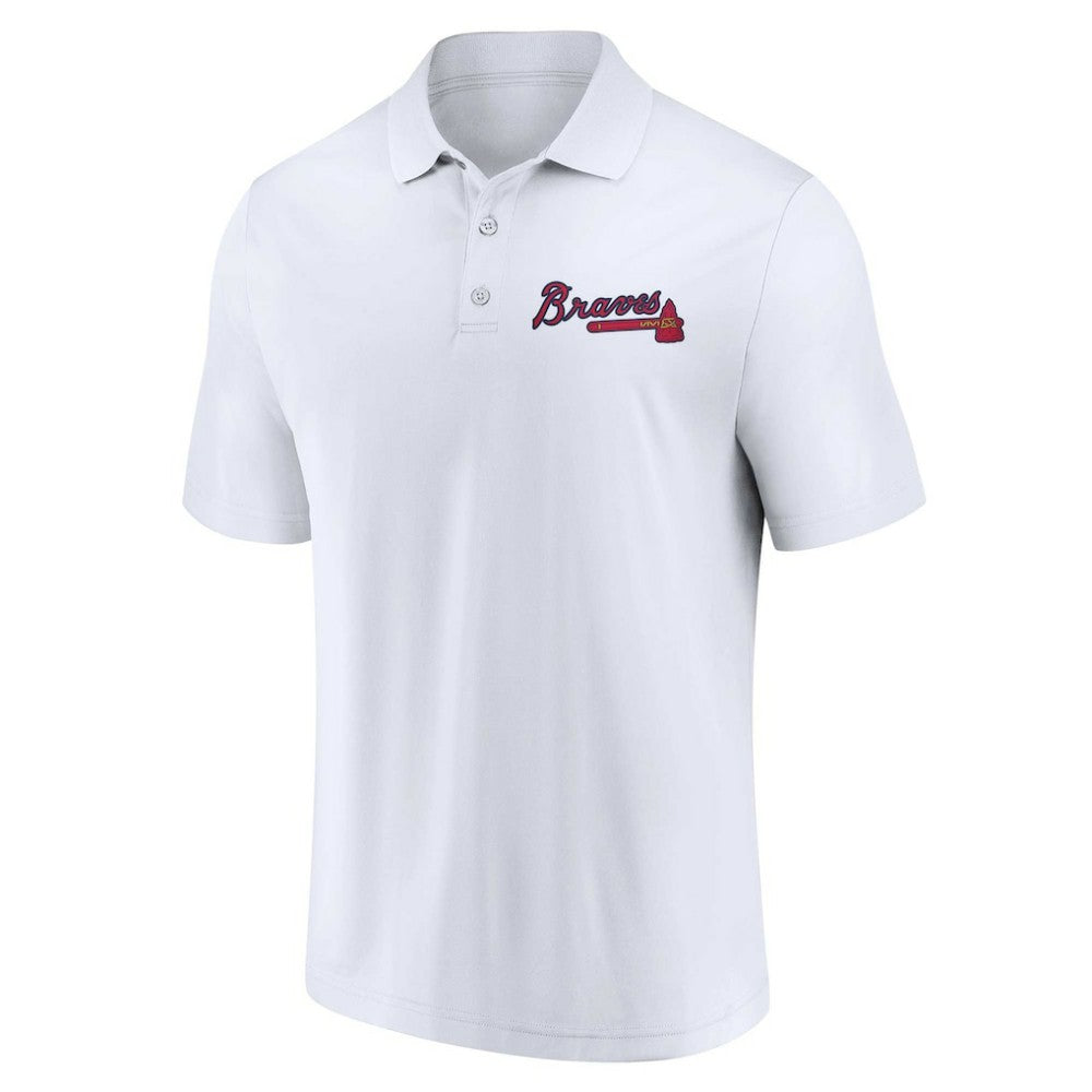 Atlanta Braves Two-Pack Logo Lockup Polo Set Navy/White
