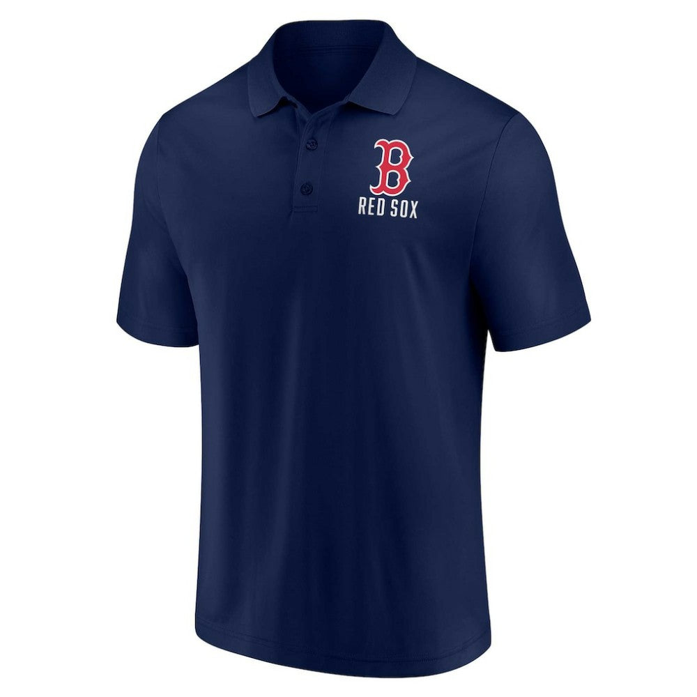 Boston Red Sox Two-Pack Logo Lockup Polo Set Navy/White