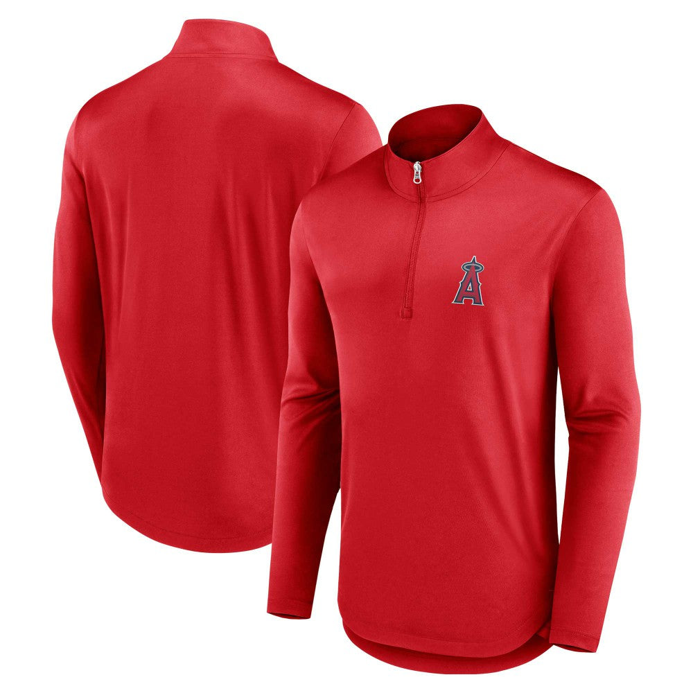 Los Angeles Angels Quarterback Quarter-Zip Top Red