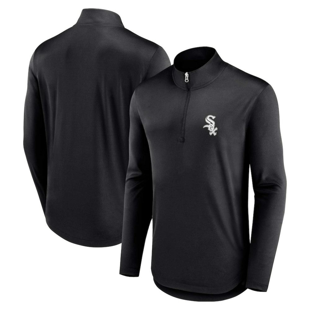 Chicago White Sox Quarterback Quarter-Zip Top Black