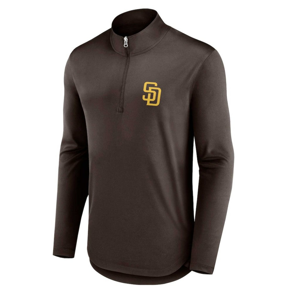 San Diego Padres Quarterback Quarter-Zip Top Brown