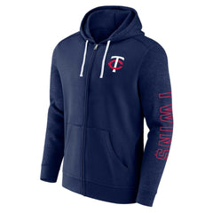 Minnesota Twins Offensive Line Up Lightweight Full-Zip Hoodie Navy