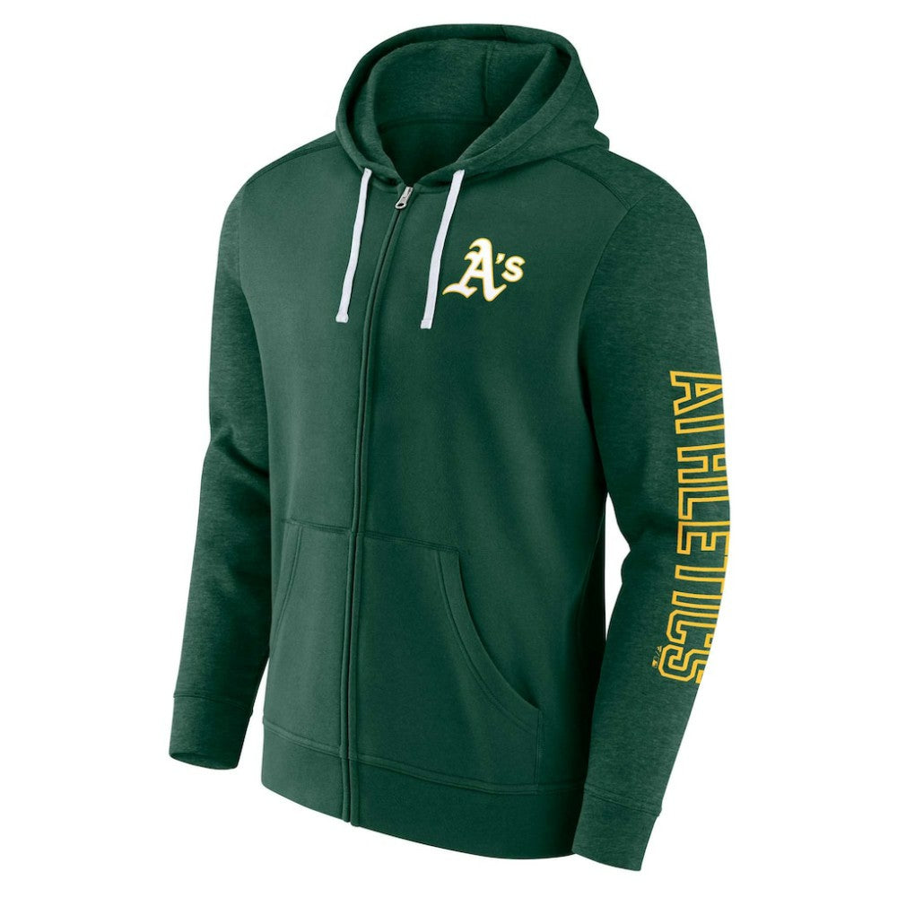 Athletics Offensive Line Up Lightweight Full-Zip Hoodie Green