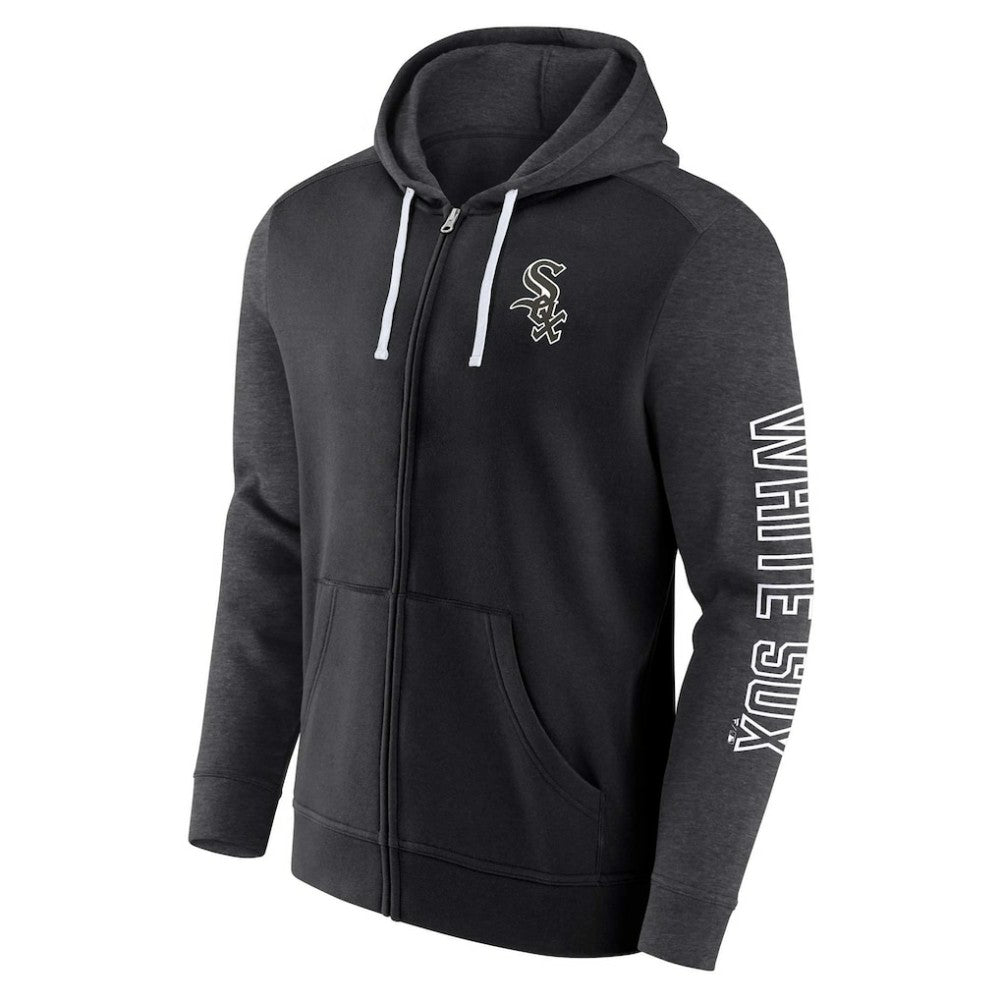 Chicago White Sox Offensive Line Up Lightweight Full-Zip Hoodie Black