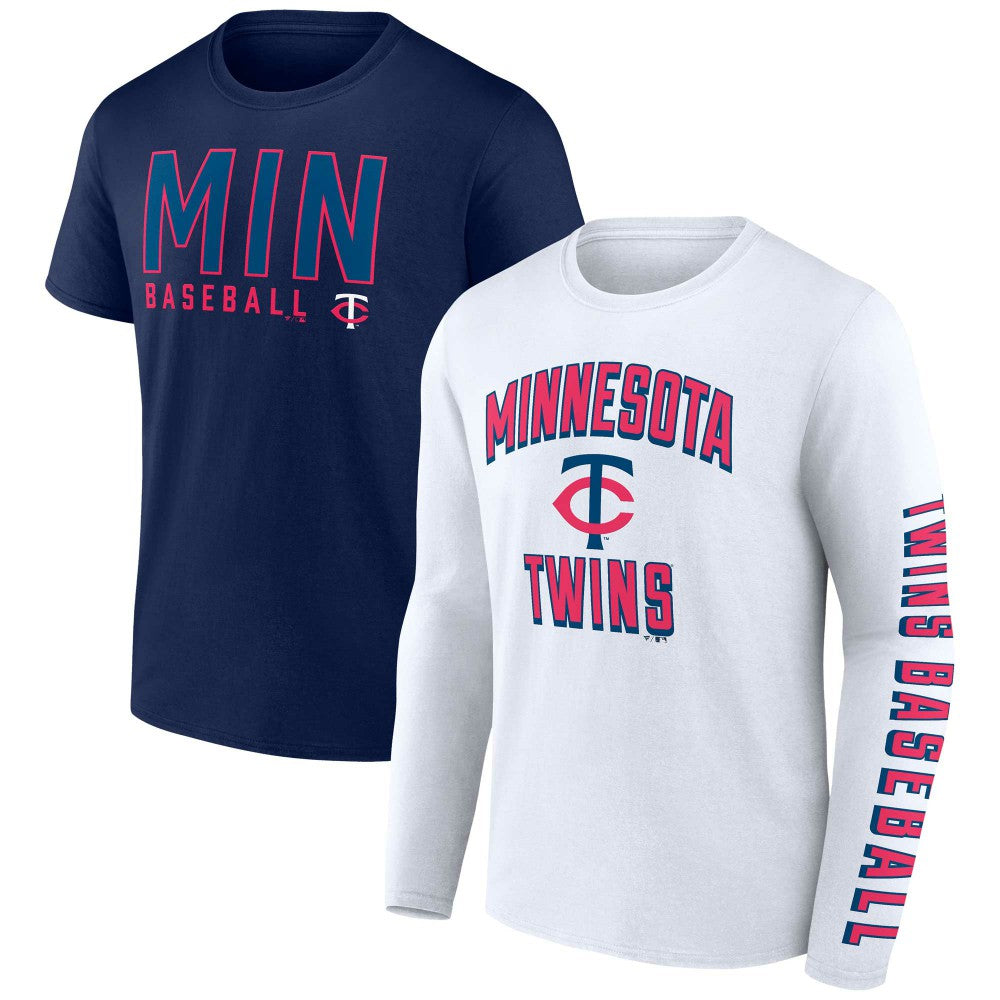 Minnesota Twins Two-Pack Combo T-Shirt Set Navy/White