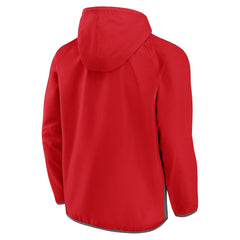 Chicago Bulls Anorak Flagrant Foul Color-Block Raglan Hoodie Half-Zip Jacket - Red/Gray shop