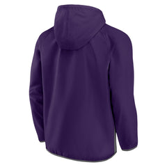 Phoenix Suns Anorak Flagrant Foul Color-Block Raglan Hoodie Half-Zip Jacket - Purple/Gray on sale