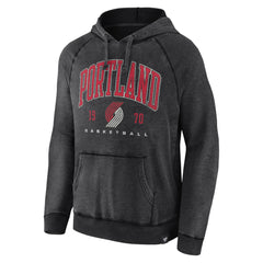 Portland Trail Blazers Foul Trouble Snow Wash Raglan Pullover Hoodie - Heather Charcoal outlet