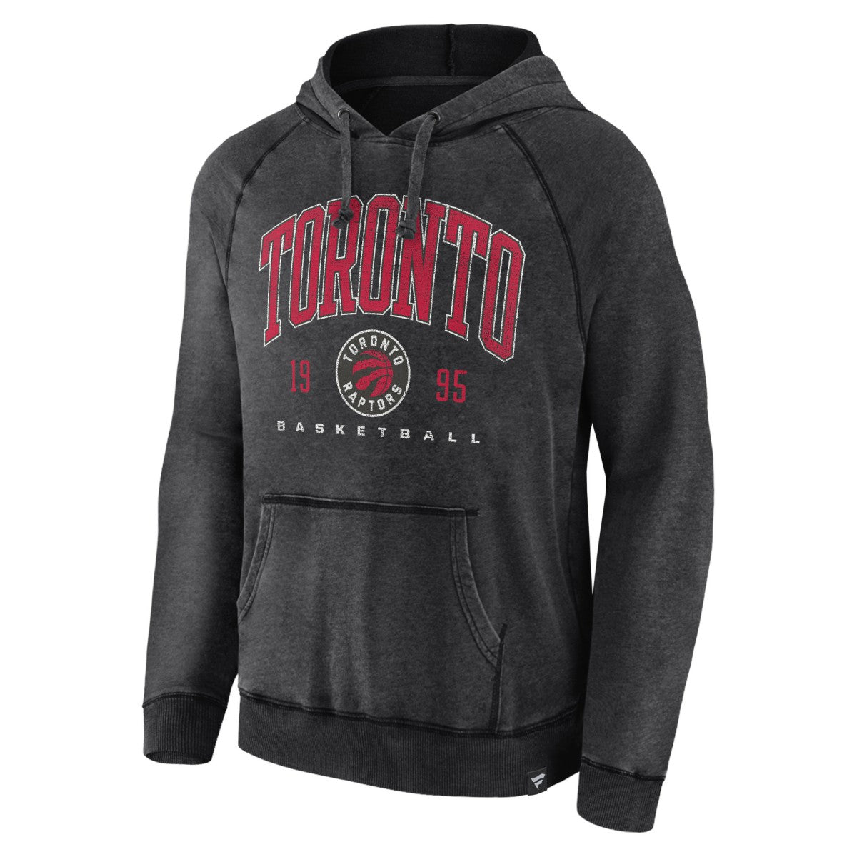Toronto Raptors Foul Trouble Snow Wash Raglan Pullover Hoodie - Heather Charcoal sale