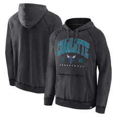 Charlotte Hornets Foul Trouble Snow Wash Raglan Pullover Hoodie - Heather Charcoal outlet