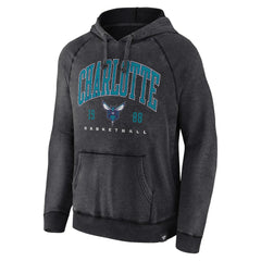 Charlotte Hornets Foul Trouble Snow Wash Raglan Pullover Hoodie - Heather Charcoal outlet