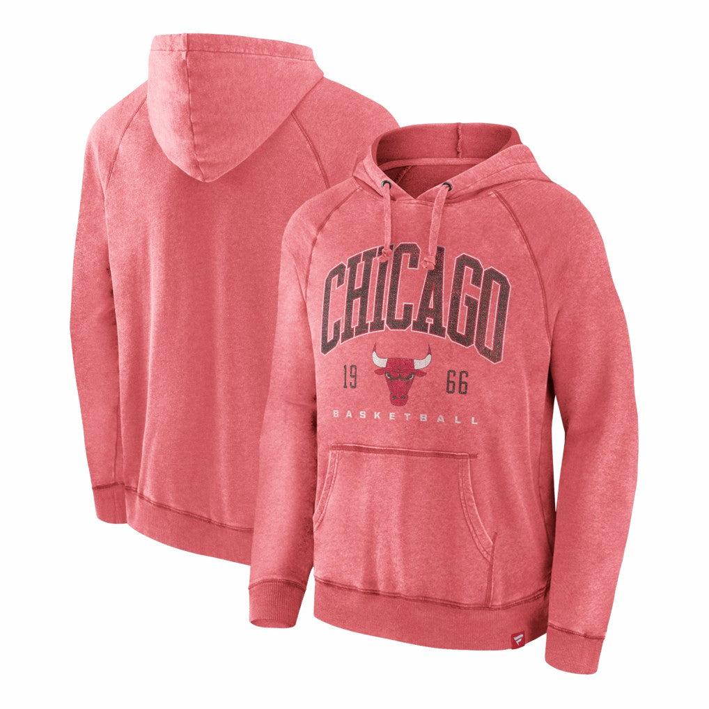 Chicago Bulls Foul Trouble Snow Wash Raglan Pullover Hoodie - Heather Red online